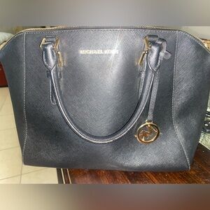Michael Kors Black Satchel with Gold Accents